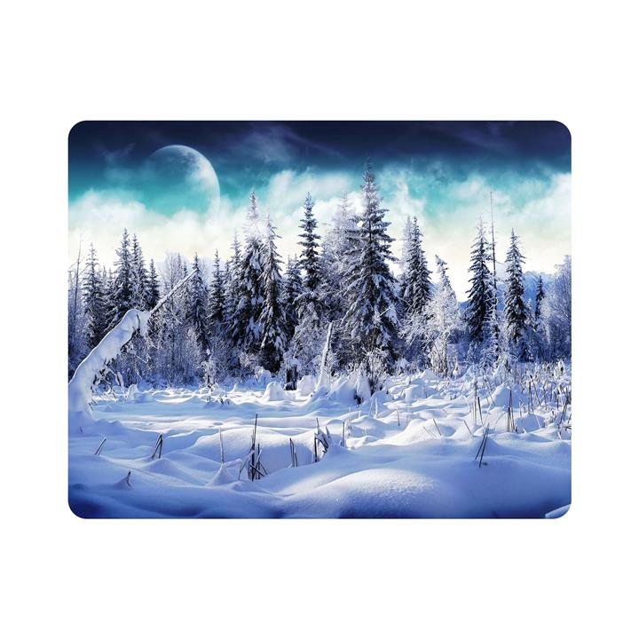 ماوس پد اطلس آبی طرح منظره برفی مدل T1386